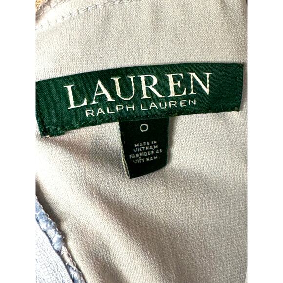 Elegant Blue-Purple Patterned Mini Dress by Lauren Ralph Lauren - Picture 7 of 8